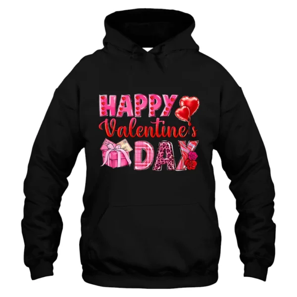 Gifts Happy Valentine's Day Hoodie - Black