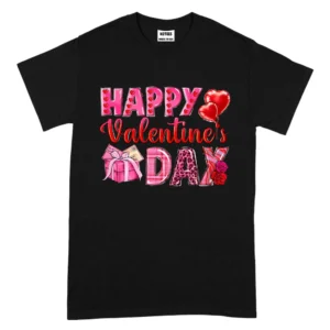 Gifts Happy Valentine's Day TShirt - Black