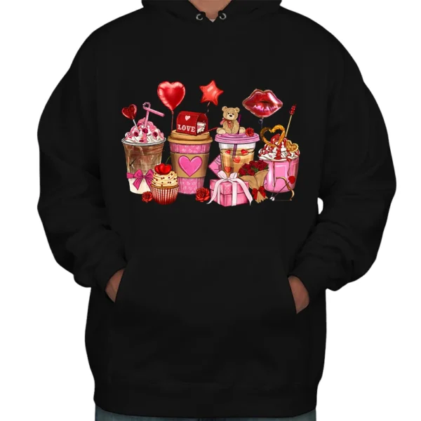 Love Gifts for Valentine's Day Hoodie - Black