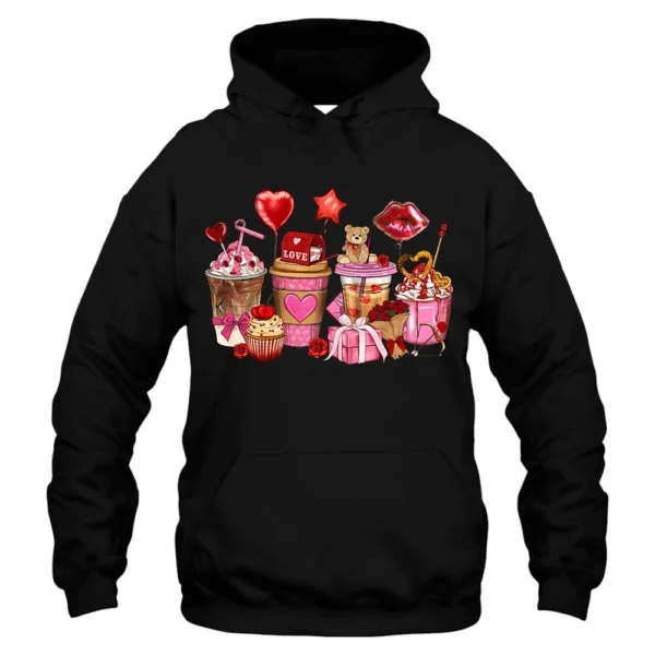 Love Gifts for Valentine's Day Hoodie - Black