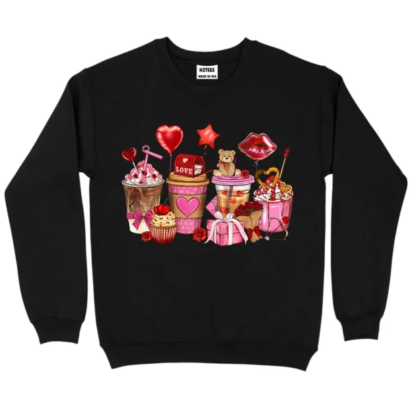 Love Gifts for Valentine's Day Sweatshirt - Black