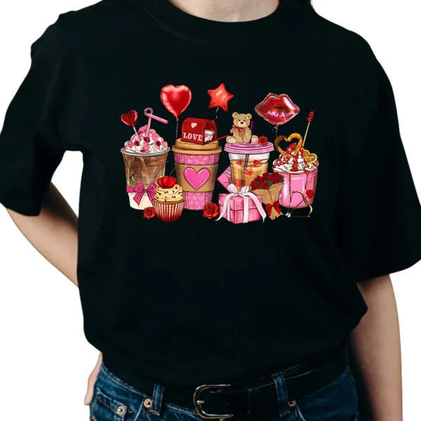 Love Gifts for Valentine's Day TShirt - Black