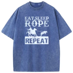 Eat Sleep Rope Repeat Washed T-shirts