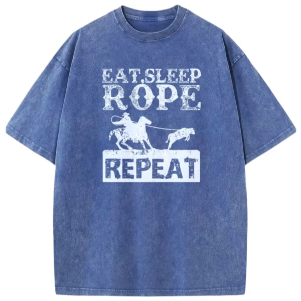 Eat Sleep Rope Repeat Washed T-shirts
