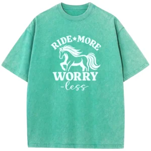 Ride More Worry Less Washed T-shirts