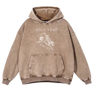 Hold Your Horses Washed Pullover Hoodie
