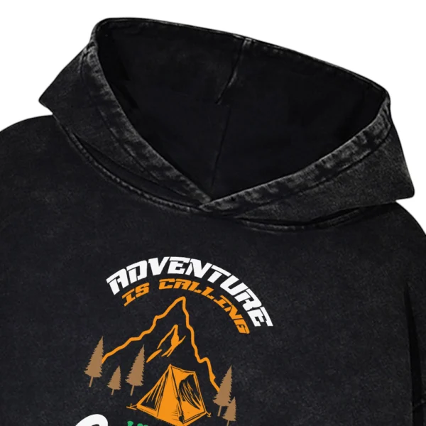 Adventure Is Calling I Have To Go Camping Washed Pullover Hoodie Gift For Friends