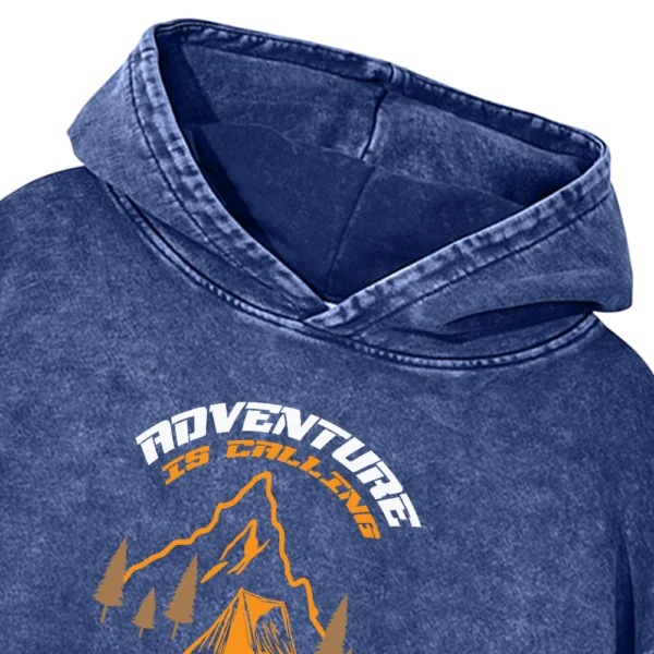 Adventure Is Calling I Have To Go Camping Washed Pullover Hoodie Gift For Friends