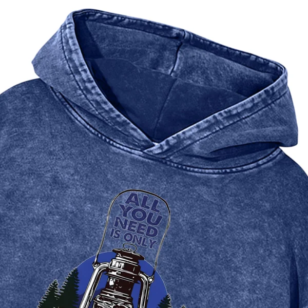 All You Need Is Only Camping Washed Pullover Hoodie Gift For Friends