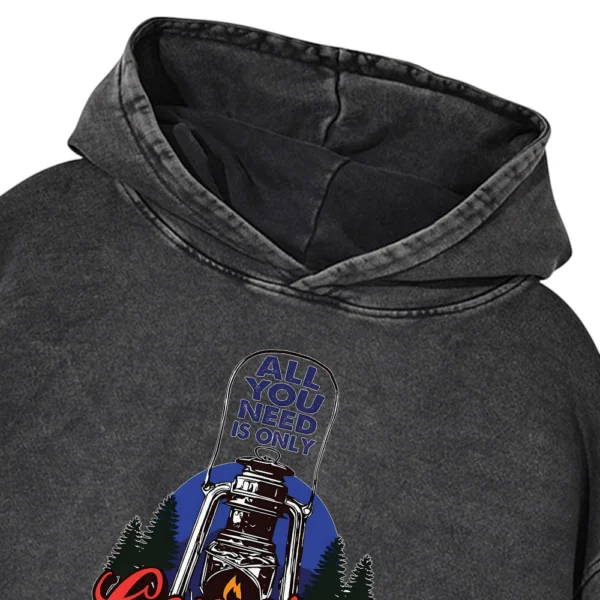 All You Need Is Only Camping Washed Pullover Hoodie Gift For Friends