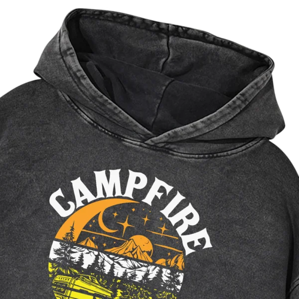 Campfire Stories Washed Pullover Hoodie Gift For Friends