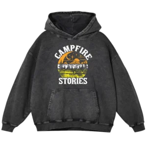 Campfire Stories Washed Pullover Hoodie Gift For Friends
