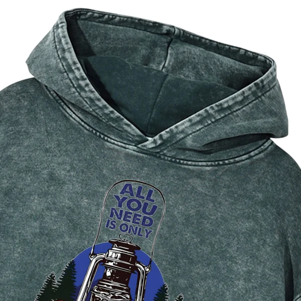 All You Need Is Only Camping Washed Pullover Hoodie Gift For Friends