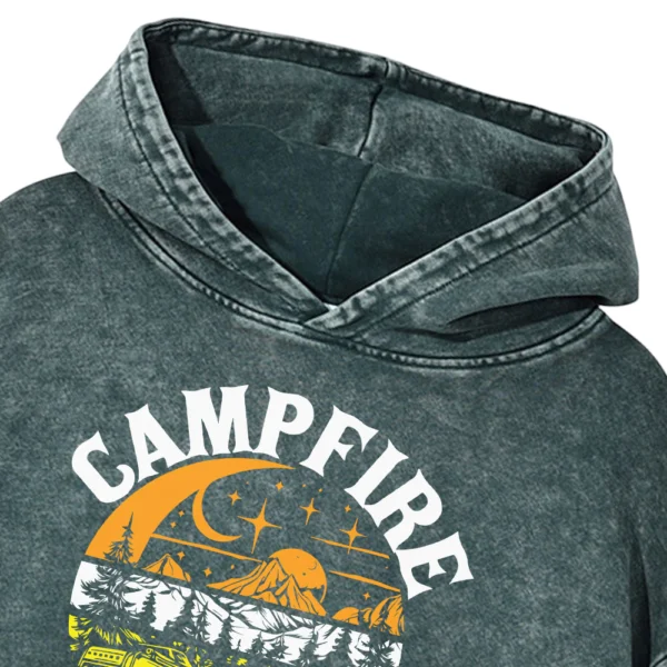 Campfire Stories Washed Pullover Hoodie Gift For Friends