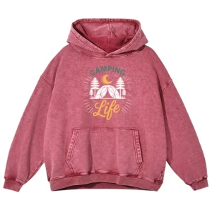 Camping Life Washed Pullover Hoodie Gift For Friends