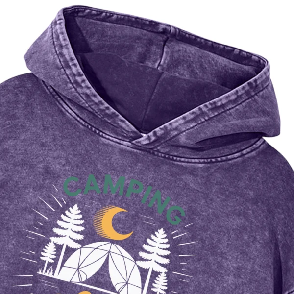 Camping Life Washed Pullover Hoodie Gift For Friends