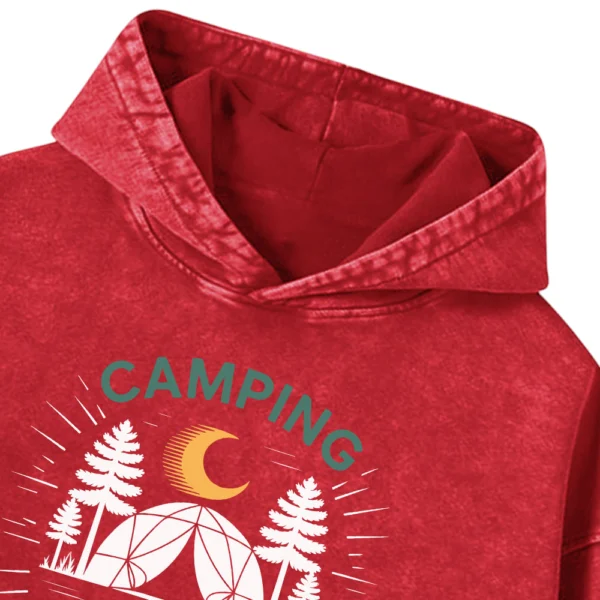 Camping Life Washed Pullover Hoodie Gift For Friends