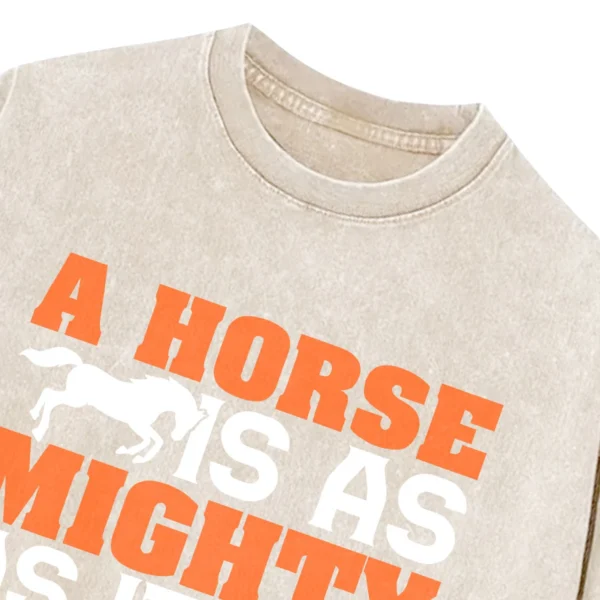 A Horse Mighty As Its Rider Washed Tshirts Gift For Friends