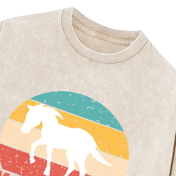 My Life Is My Horse Washed Tshirts Gift For Friends