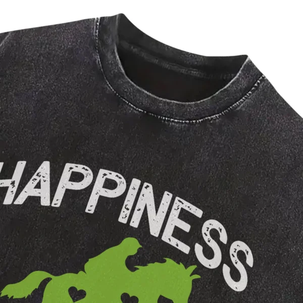 Happiness Is A Mini Horse Washed Tshirts Gift For Friends