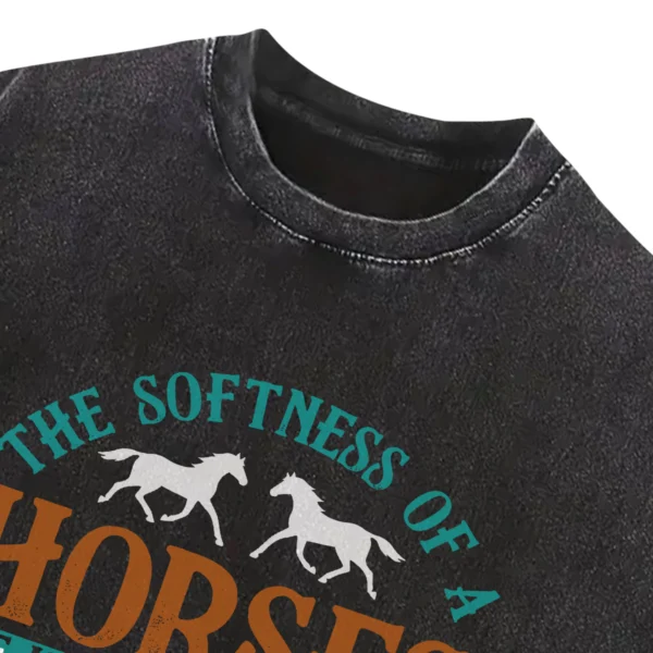 The Softness Of A Horses Washed Tshirts Gift For Friends