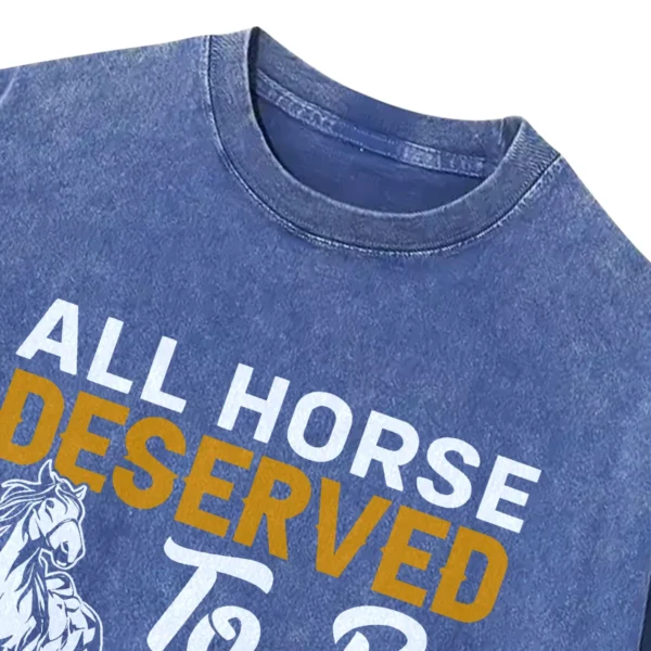 All Horse Deserved To Be Loved By A Litle Girl Washed Tshirts Gift For Friends