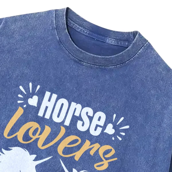 Horse Lovers Are Stable People Washed Tshirts Gift For Friends
