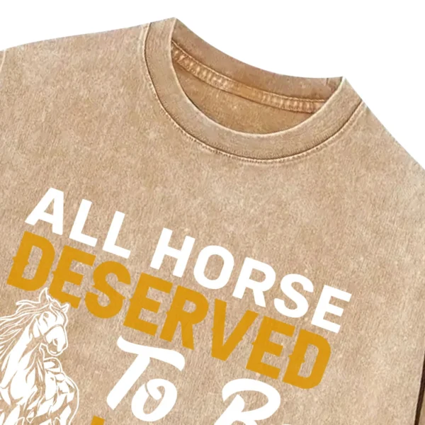 All Horse Deserved To Be Loved By A Litle Girl Washed Tshirts Gift For Friends