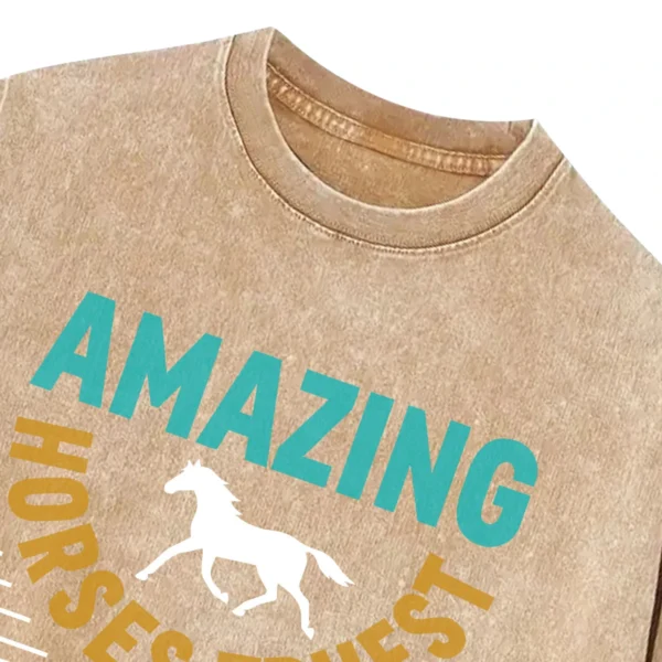 Amazing Horses Truest Majestic Beauty Running Washed Tshirts Gift For Friends