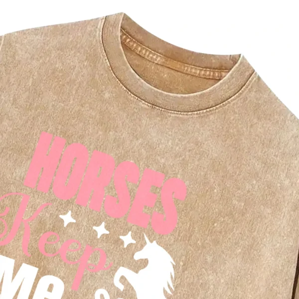 Horse Keep Me Stable Washed Tshirts Gift For Friends