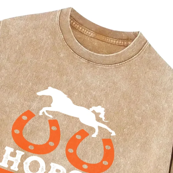Horse Smell Is The Same The World Over Washed Tshirts Gift For Friends