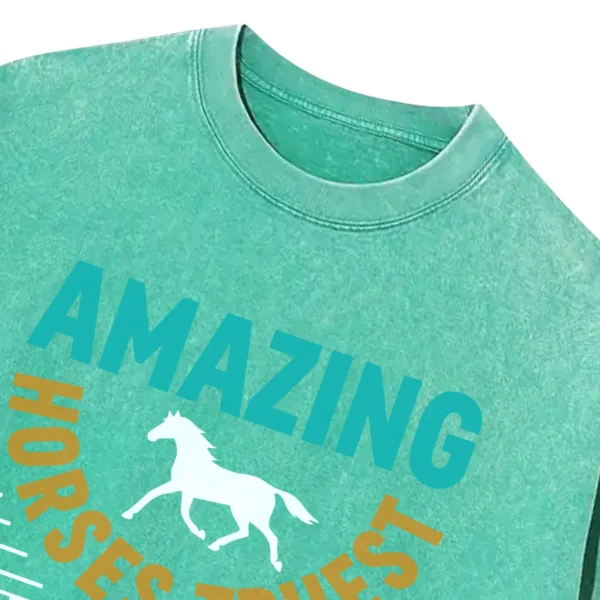Amazing Horses Truest Majestic Beauty Running Washed Tshirts Gift For Friends