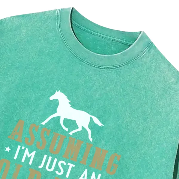 Assuming I’m Just An Old Man Was Your First Mistake Washed Tshirts Gift For Friends