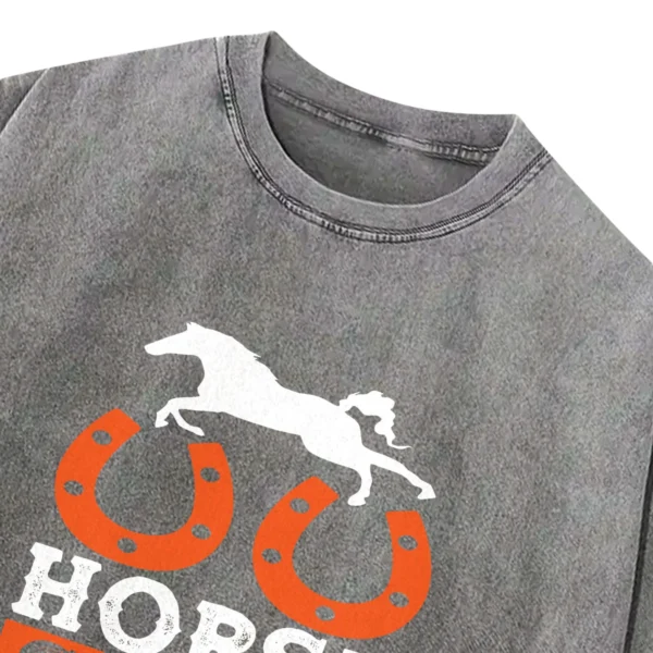 Horse Smell Is The Same The World Over Washed Tshirts Gift For Friends