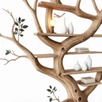 Handcrafted Tree Branch Shelf - Nature-Inspired Art & Storage