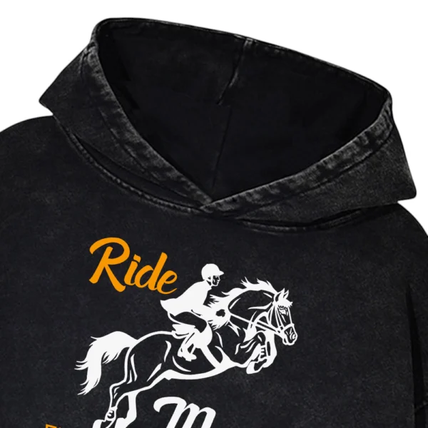Ride More Worryless Washed Pullover Hoodie Gift For Friends