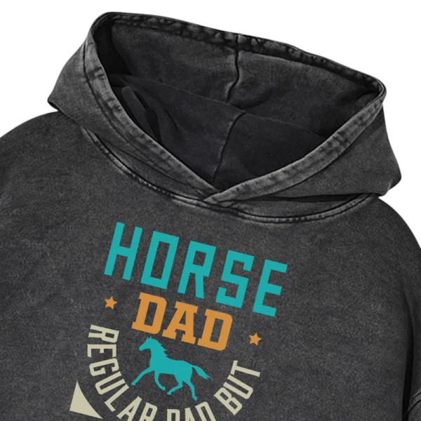 Horse Dad Regular Dad But Cooler Washed Pullover Hoodie Gift For Friends