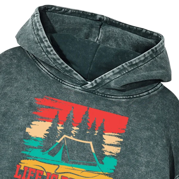Life is Better Around The Campfire Washed Pullover Hoodie Gift For Friends