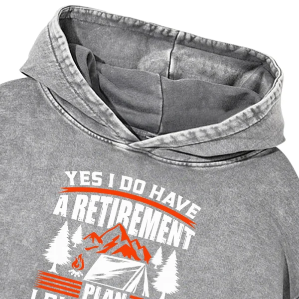 I Plan To Go Camping Washed Pullover Hoodie Gift For Friends
