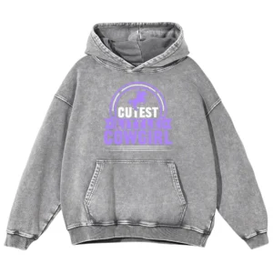 Cutest Little Cowgirl Washed Pullover Hoodie Gift For Friends