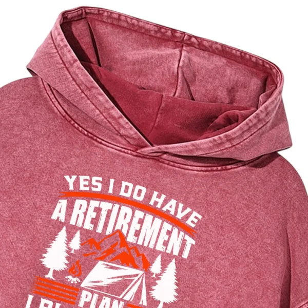 I Plan To Go Camping Washed Pullover Hoodie Gift For Friends