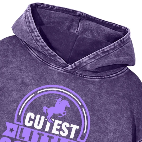 Cutest Little Cowgirl Washed Pullover Hoodie Gift For Friends