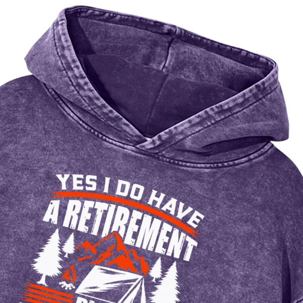 I Plan To Go Camping Washed Pullover Hoodie Gift For Friends