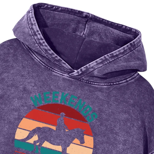 Weekens Are For Riding Washed Pullover Hoodie Gift For Friends