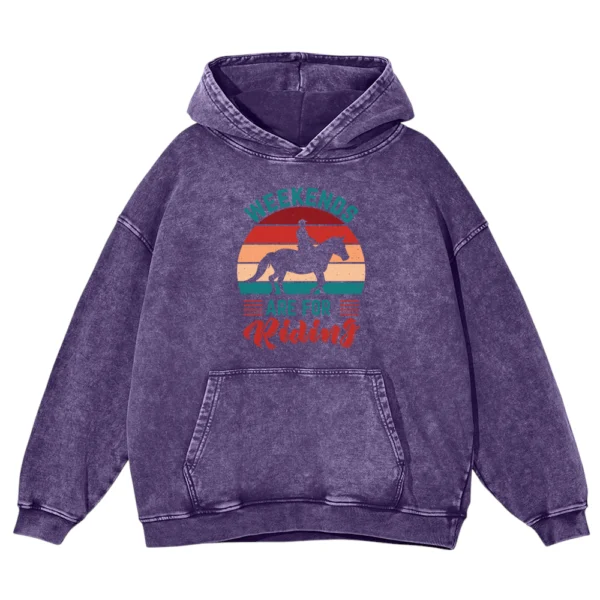 Weekens Are For Riding Washed Pullover Hoodie Gift For Friends