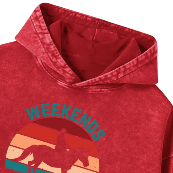 Weekens Are For Riding Washed Pullover Hoodie Gift For Friends