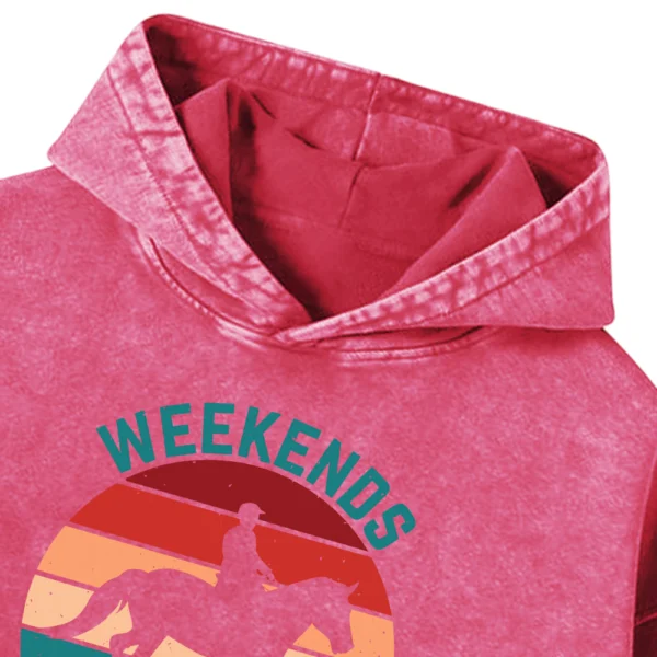 Weekens Are For Riding Washed Pullover Hoodie Gift For Friends
