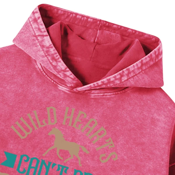 Wild Hearts Can't Be Broken Washed Pullover Hoodie Gift For Friends