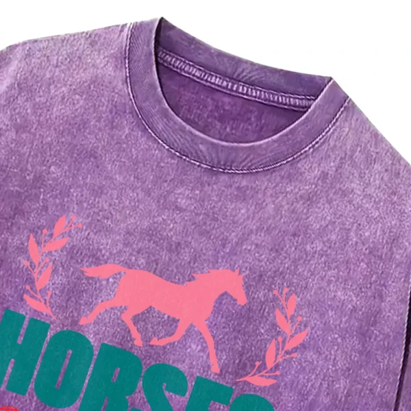 Horses Keep Me Stable Washed Tshirts Gift For Friends