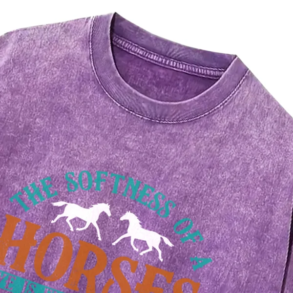 The Softness Of A Horses Washed Tshirts Gift For Friends